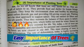 importance of trees easyparagraph class 9th 10th 11th 12th English NCERT grammar [upl. by Olwen]