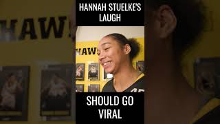 Iowas Hannah Stuelke Has A Great Laugh hawkeyes shorts [upl. by Warring]