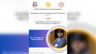 A Seminar on Beneficial Rights Closure of Companies and Role of NCLT in Solvency and Bankruptcy [upl. by Artined]