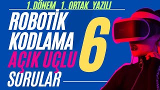 6 Sınıf Seçmeli Robotik Kodlama Dersi 1 Dönem 1 Yazılı Sınavı Açık Uçlu Soruları ve Cevapları [upl. by Ahcropal]