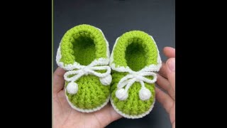 Crochet baby shoe4crochetbabyshoe babyshoes crochetart crochetcraft [upl. by Felise]