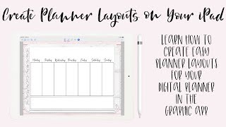 Create Digital Planner Layouts in Graphic [upl. by Celina]