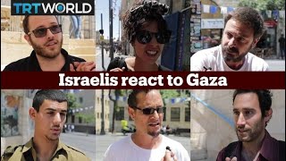 Israelis react to Gaza killings [upl. by Einoj86]