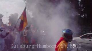 Germany vs England DuisburgHamborn Burning England Flag [upl. by Weisman]