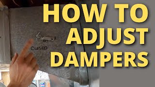 HOW TO ADJUST DAMPERS  WHERE ARE THE DAMPERS ON THE FURNACE [upl. by Noisla]