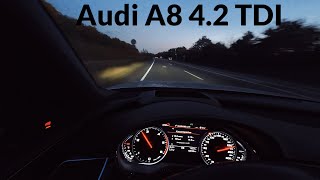 2017 Audi A8 42 TDI Morning Drive on the Autobahn [upl. by Nollahs]