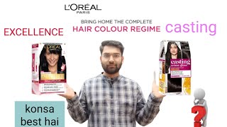 Loreal excellence hair colour or loreal casting hair colourbest both colouramonia free hair color [upl. by Nuajed412]