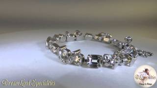 SOLD  Eisenberg Vintage Jewelry Emerald Cut Crystal Rhinestone Bracelet [upl. by Judas]