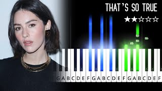 Gracie Abrams  Thats So True  EASY Piano Tutorial [upl. by Schonfield]