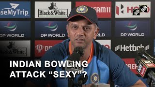 Indian bowling attack “sexy” Dravid funny sidestep to avoid the word [upl. by Llarret]