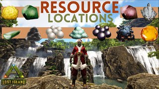 Lost Island Recourse Location Guide  Pearls Paste Poly amp More  ARK  ARK Survival Evolved [upl. by Bayard]