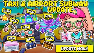 NEW UPDATE  TAXI and AIRPORT SUBWAY in AVATAR WORLD  PAZU [upl. by Neerahs]