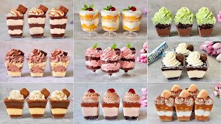 9 Quick and Easy NO BAKE Dessert Cups Recipes Easy and Yummy dessert ideas [upl. by Muhcan]