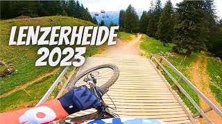 LENZERHEIDE WORLD CUP DH TRACK PREVIEW 2023 [upl. by Anairol]