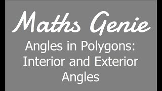 Angles in Polygons [upl. by Amitak]