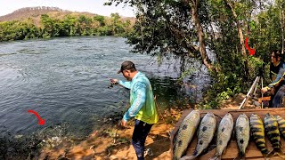 Ninguém dava nada por este poço Melhor lugar para uma pescaria Pescamos e Preparamos Peixe frito [upl. by Ellerret]