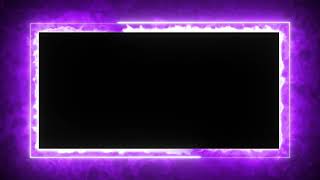 Glowing frame black screen  Neon light border  Frame template video background [upl. by Yemac]