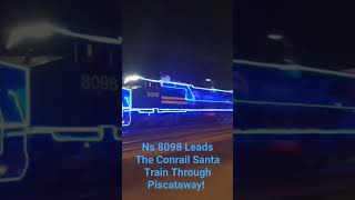 Conrail 8098 Leads The Santa Train 8098 conrail santa train [upl. by Sidnarb]