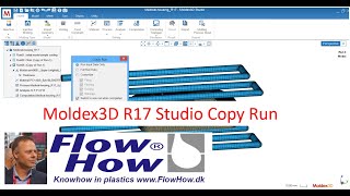 Moldex3D Studio R17 Copy Run and change meshrunner position [upl. by Now]