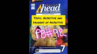 Apsacs Grade 7th English topic Adjectives and degrees of Adjective [upl. by Marilin]