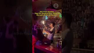 Gotta love Thailand 😂 Fire show at Revolucion Cocktail Bar in Bangkok [upl. by Phenice]