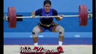 Female Weightlifter wets herself Maria Alexander Escobar Guerrero London Olympics 2012 [upl. by Alie673]