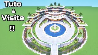 Visite amp Tuto  Grande Maison Moderne ronde sur Minecraft [upl. by Areikahs]