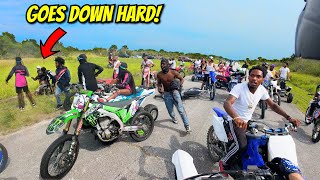 DIRT BIKE GOES DOWN HARD SUPER BUSY DAY [upl. by Deyas352]