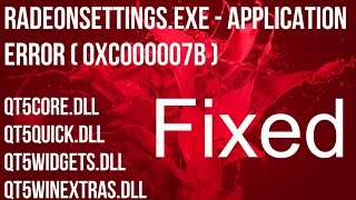 RadeonSettingsexe 0xc000007b amp DLL Files Fix Crimson Drivers Windows 10 64bit [upl. by Anrev493]