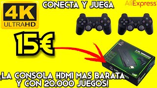 LA CONSOLA HDMI MAS BARATA GAME STICK 4K LITE M8 CON 20000 JUEGOS DE ALIEXPRESS [upl. by Mariel]