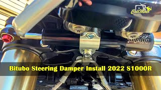 2022 BMW S1000R  Bitubo Steering Damper StepbyStep Install [upl. by Abby]