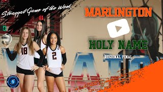 Marlington vs Holy Name Volleyball Regional Final [upl. by Enenaej]