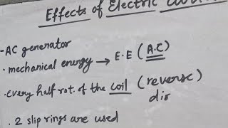 Effects of electric current AC amp DC generator full explanation with example in hindi [upl. by Einoj]