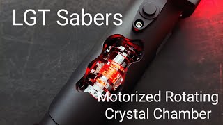 LGT Sabers Motorized Rotating Crystal Chambers Lightsaber  Darth Vader inspired [upl. by Sucramad]