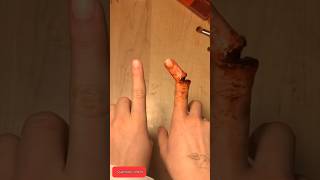 Severed Hand Illusion  Realistic cinematic makeup effects sfxmakeup makeup sfx halloween [upl. by Nahgiem]