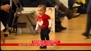 Soldier Meets Son for First Time Families Welcome Home Troops [upl. by Scott30]