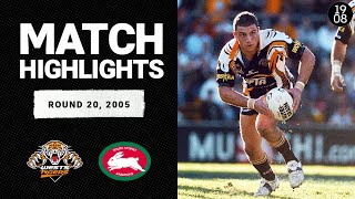 Wests Tigers v South Sydney Rabbitohs  Round 20 2005  Classic Match Highlights  NRL [upl. by Asirret148]