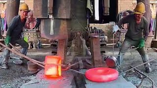 The Process Of Forging Steel Using Giant Hydraulic Hammers Part 106 [upl. by Nobell]