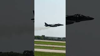 Three harriers departing OSH24 aviation america aircraft eaa verticaltakeoffaircraft military [upl. by Sadoc]