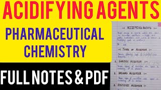 Acidifying Agents  Acidifier  Type of Acidifier  Achlorhydria [upl. by Laenaj405]