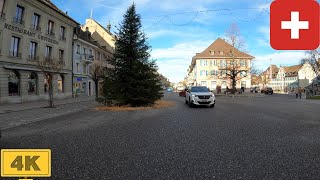 Bulle Switzerland  Winter 【4K】Canton of Fribourg [upl. by Ilarin]