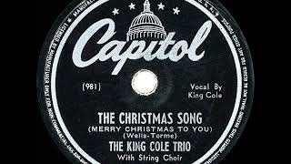 1946 HITS ARCHIVE The Christmas Song  Nat King Cole his original hit [upl. by Garbe]