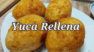 Como preparar la yuca rellena crocante  Empanada de Yuca  cocina fácil cocina real [upl. by Anatol]