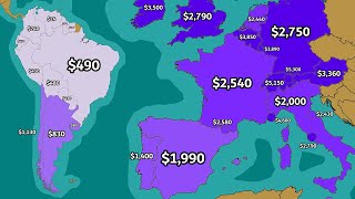 Average Monthly Salary In Every Country [upl. by Oilasor520]