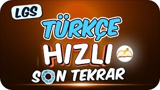 LGS Türkçe Hızlı Son Tekrar 🚀 TÜRKÇE FULLETEN TAKTİKLER❗ [upl. by Delacourt]