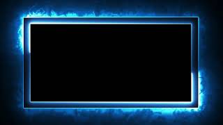 Glowing frame black screen  Neon light border  Frame template video background [upl. by Yht75]