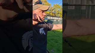 55 yard practice OfficialBearArchery Legit compound bow [upl. by Ornas750]