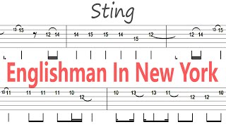 Sting  Englishman In New York  Guitar Solo TabBackingTrack [upl. by Bud27]