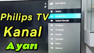 Philips TV TRT 1 Frekans Ayarlama  Philips TV Kanal ve Uydu Ayarı [upl. by Maura]