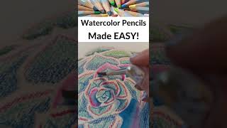 The EASIEST Way for Beginners to Use Watercolor Pencils Watercolorpencils [upl. by Cire662]